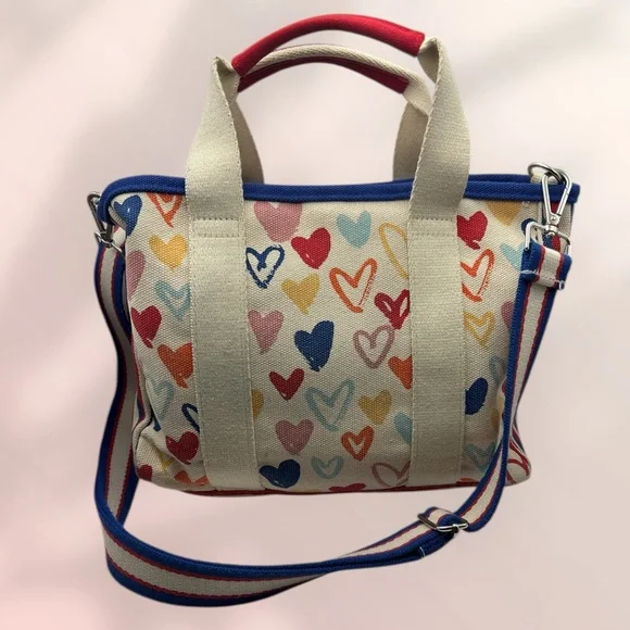 Brighton Red, White, & You Canvas Mini Tote EUC - Picture 2 of 9